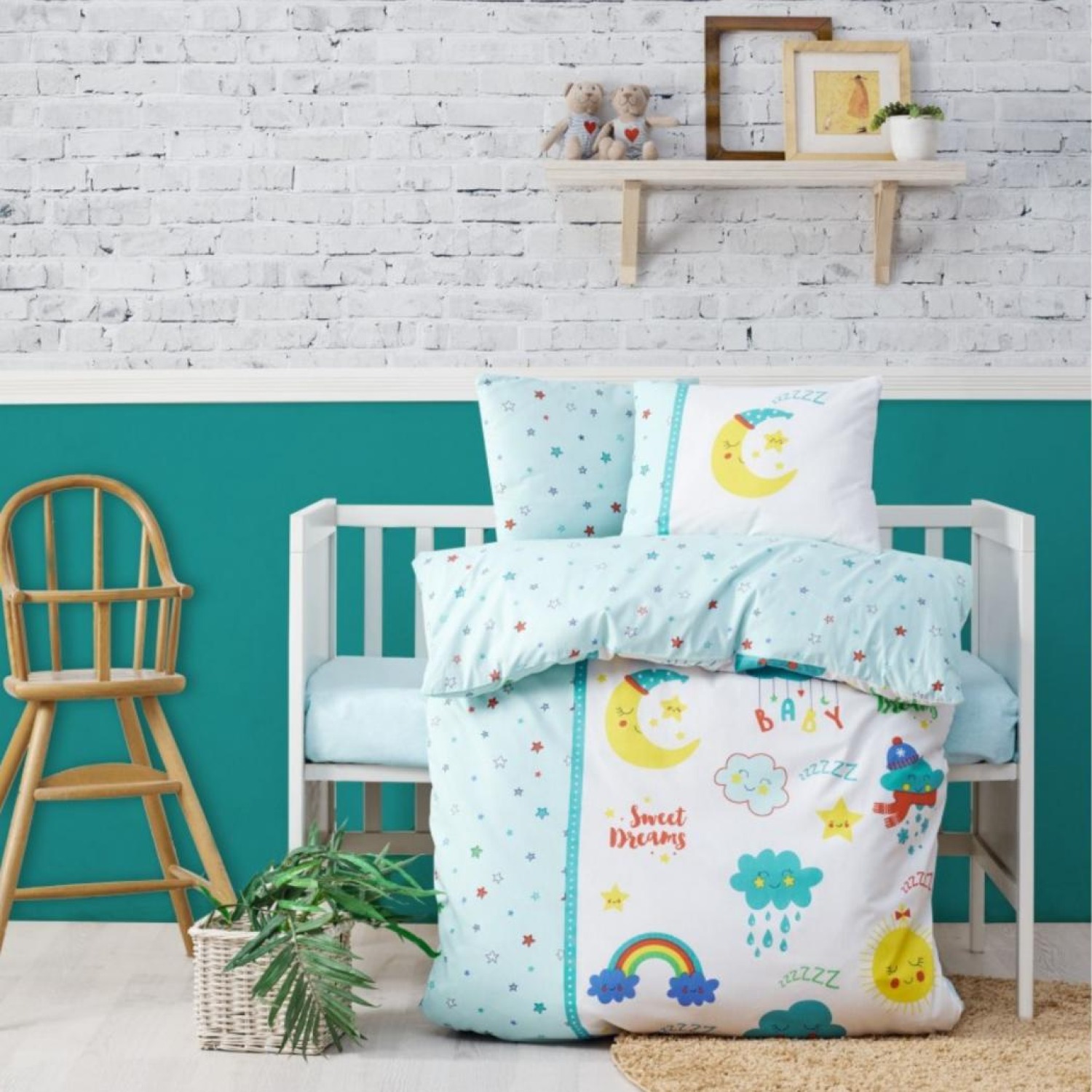 Cotton Box Tatlı Rüyalar Mint Bebek Nevresim Takımı